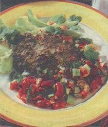 Шницель по-мексиканси с авокадо. Рецепт приготовления, иллюстрация